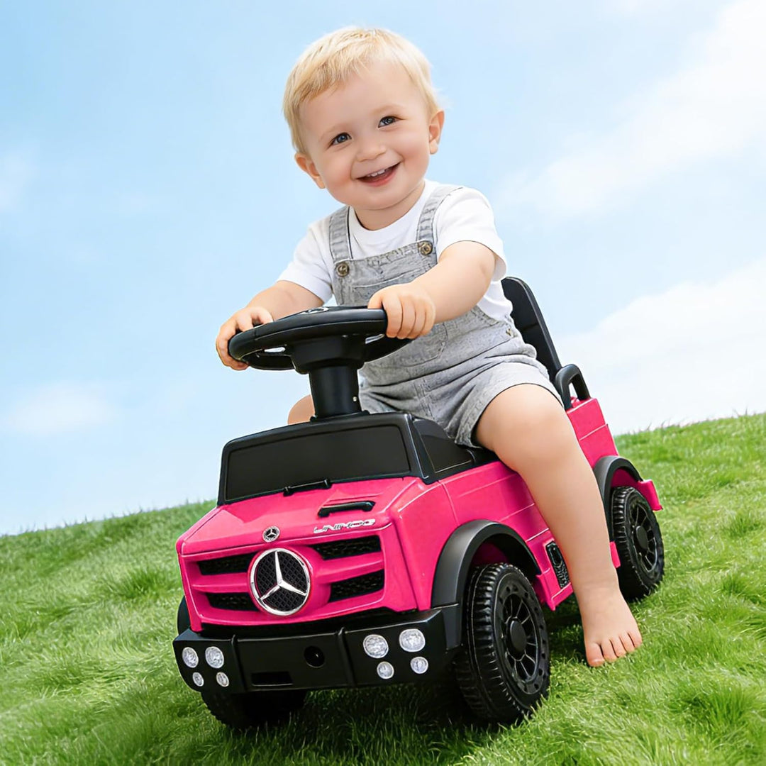 TCARAIWEN Kinder Rutschauto Mercedes-Benz Unimog Lizenz, Fuss-zu-Boden Rutscher für Kleinkinder 1-2