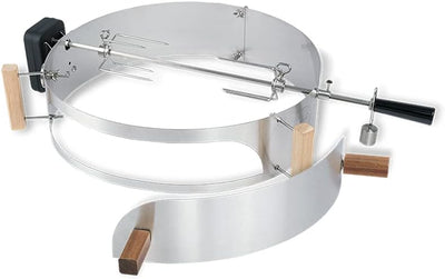 MOESTA-BBQ 10093 Smokin' PizzaRing Rotisserie-Set – Elektrischer Spiessdreher für Kugelgrill mit 57