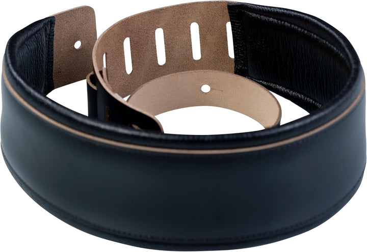 Levy's DM1PD-BLK 3-Zoll-Gitarrengurte aus Leder - Schwarz Schwarz Einheitsgrösse, Schwarz Einheitsgr