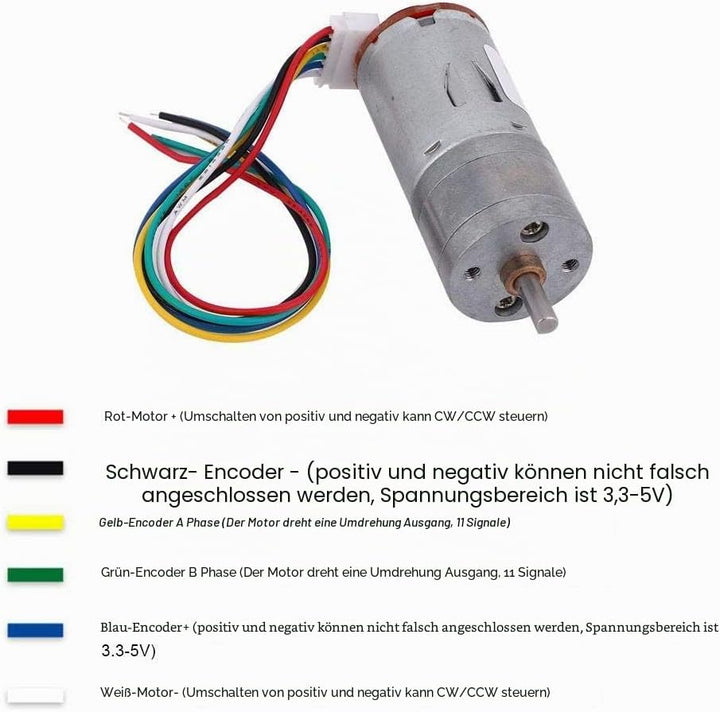 DC 12V Motor mit Encoder 65mm Magnetgetriebe Vollmetallgetriebe Micro Speed Reducer Kit Montagehalte