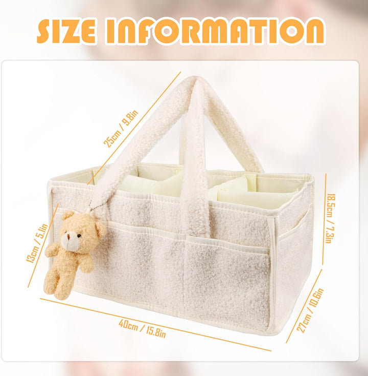 Wvu & Wvo Windel-Organizer für Wickelunterlage, Feuchttücher-Aufbewahrungskorb, Baby Windel Caddy Or