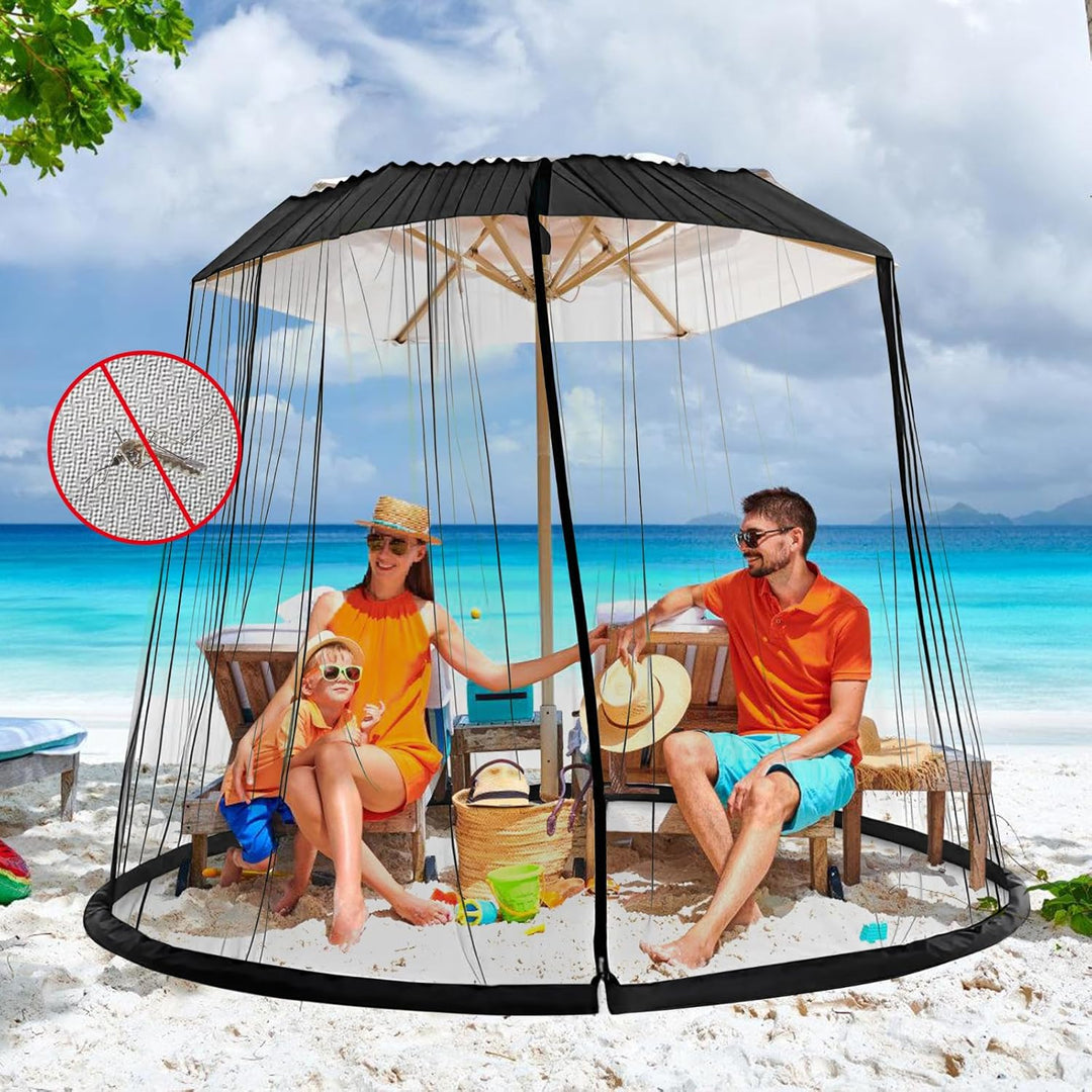 Moskitonetz Für Sonnenschirme, Verstellbares Moskitonetz 300x230cm Terrassenschirm, Fliegengitter Mü