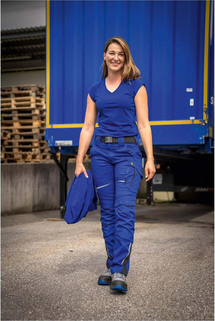 Leibwächter Flex-Line Damen T-Shirt V-Ausschnitt, tailliertes Arbeitsshirt Frauen, schnelltrocknend,
