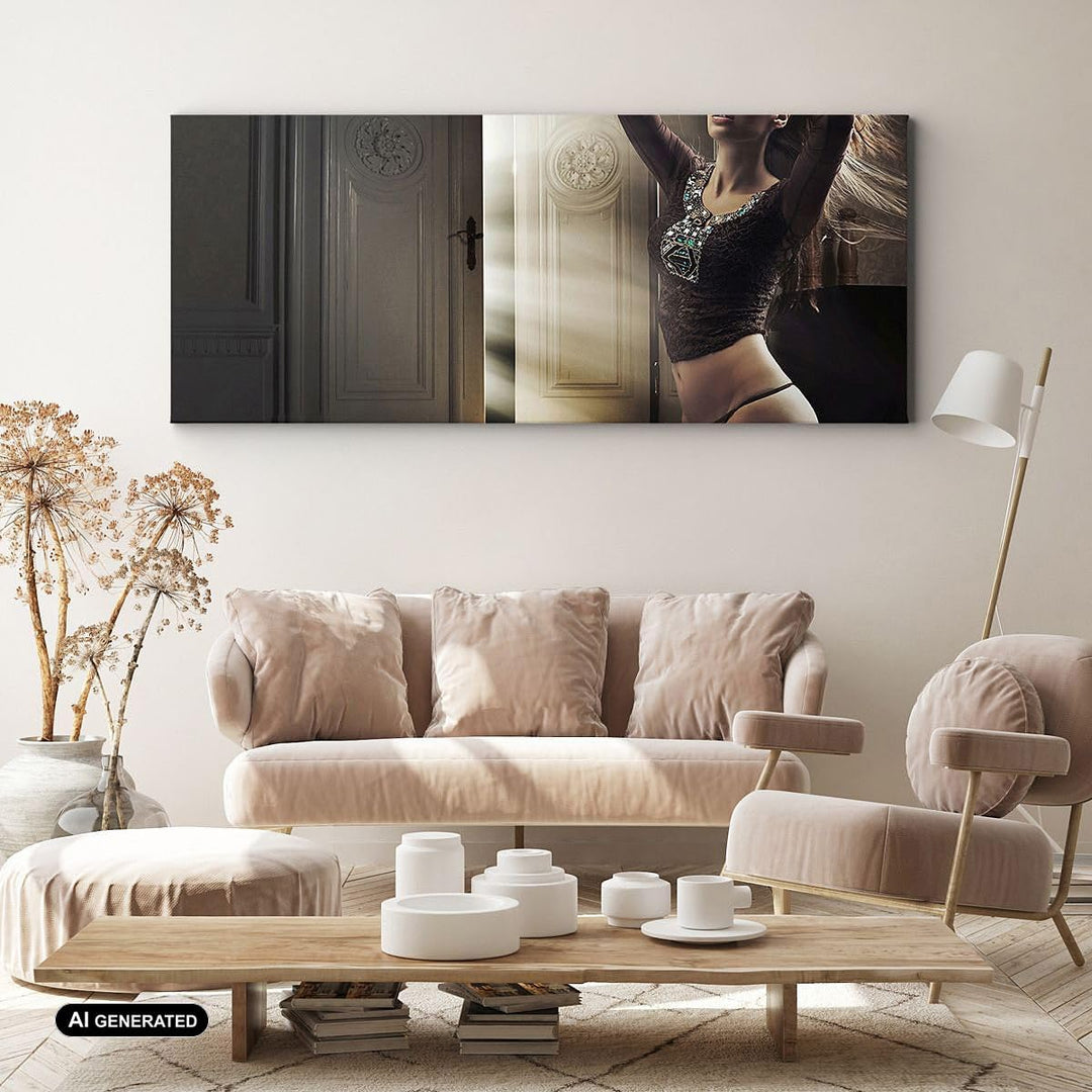 Panorama Bilder auf Leinwand 100x40cm Leinwandbild Schönheit Club Kosmetik Disco Gross Wanddeko Bild