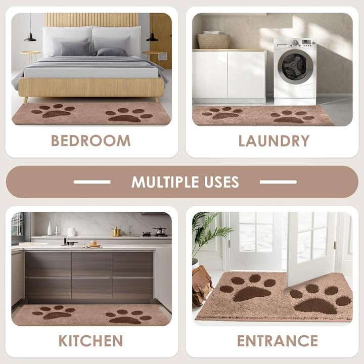 FCSDETAIL Schmutzfangmatte waschbar 50 x 80 cm, Fussmatte Innen, absorbierend Fussmatte, rutschfeste