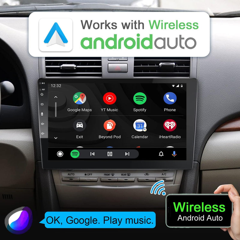 Android Autoradio 1 DIN Wireless Carplay Android Autoradio Touch Display Eingebaut DAB+, 10,1 Zoll H