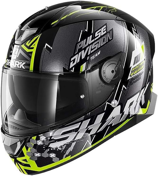 Shark Herren Nc Motorrad Helm XS Schwarz/Gelb/Grau, XS Schwarz/Gelb/Grau