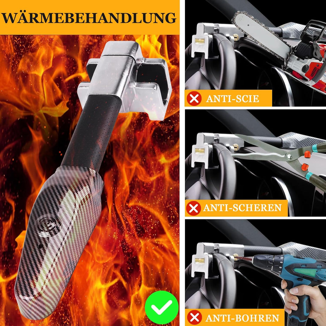 Tevlaphee Riegel Lenkradkralle mit Alarm, 120dB, Lenkradschloss, Lenkradsperre, Lenkradkralle für Au