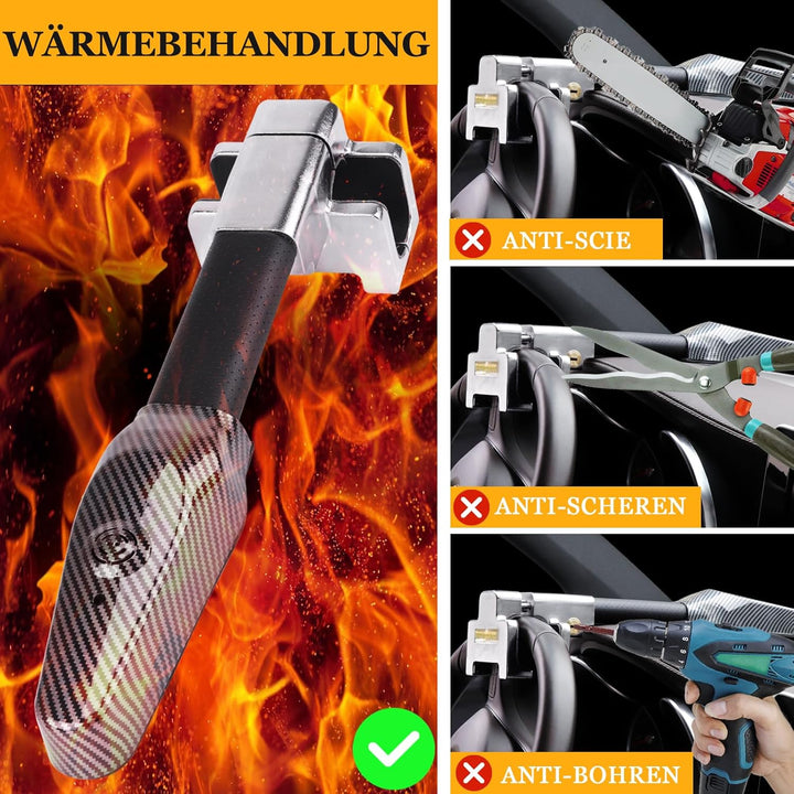 Tevlaphee Riegel Lenkradkralle mit Alarm, 120dB, Lenkradschloss, Lenkradsperre, Lenkradkralle für Au