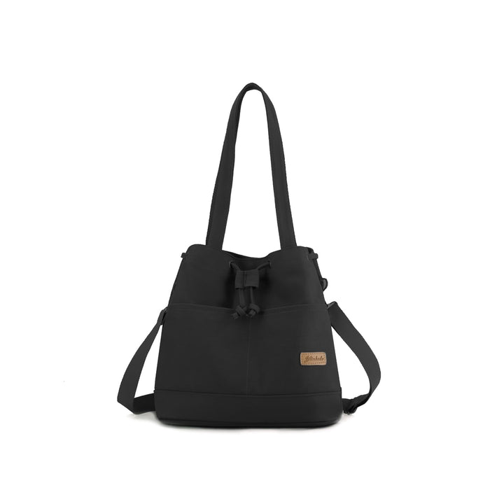 CORIOS Damen Eimer Taschen Kordelzug Handtasche Canvas Schultertasche Grosse Kapazität Umhängetasche
