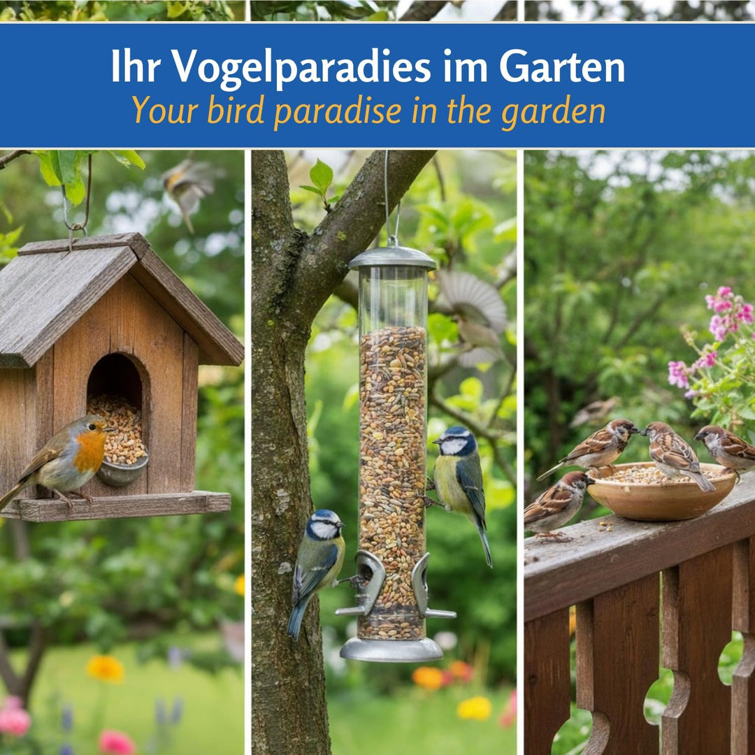 Leimüller Vogelfutter Wildvögel Ganzjährig 5Kg (Ohne Schalen) - Premium Wildvogelfutter mit geschält