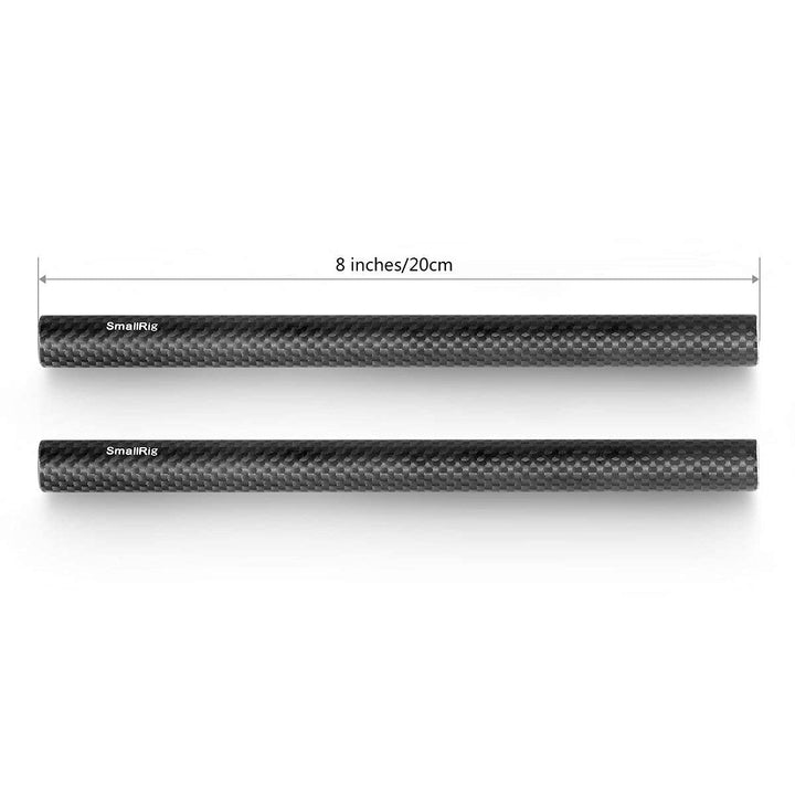 SMALLRIG 2PCS Kohlefaser 15mm Stange für Kamera Rig(20cm / 8 Zoll) - 870 20,3 cm, 20,3 cm