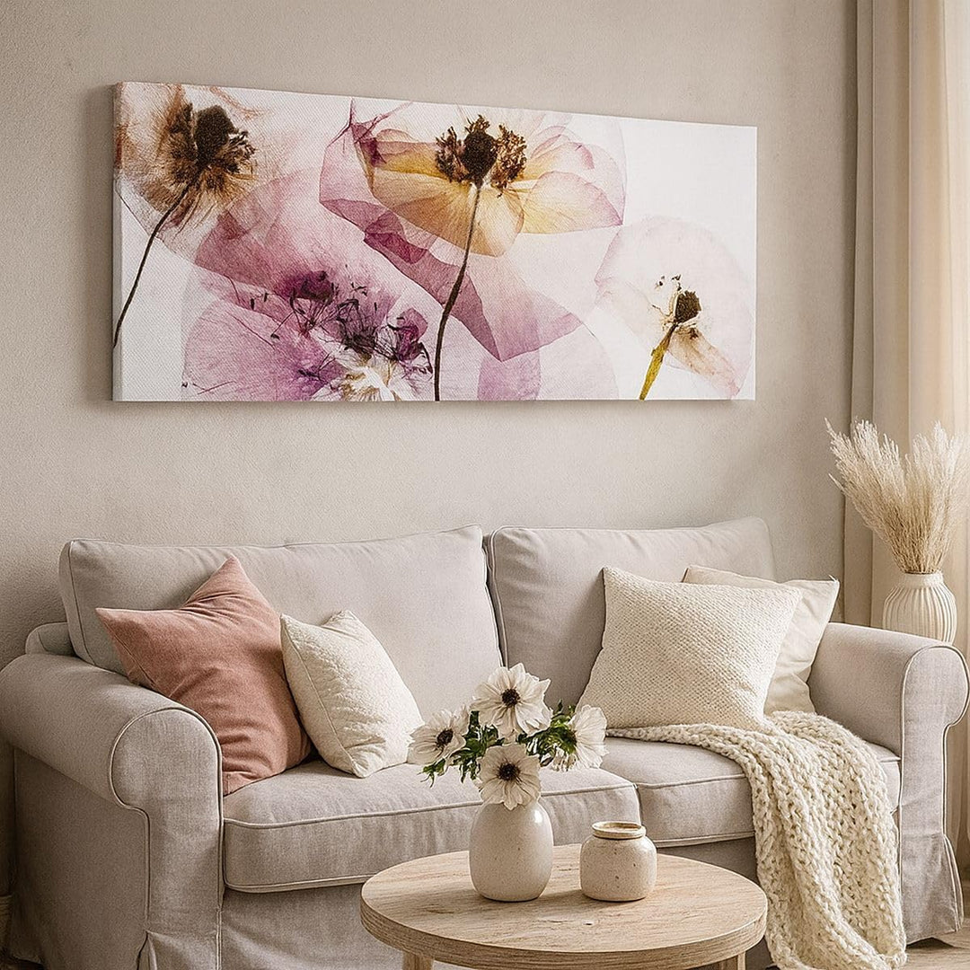 Wandbilder Dekoration Wohnzimmer blume sommer natur Panorama Bilder auf Leinwand 120x50cm Leinwandbi