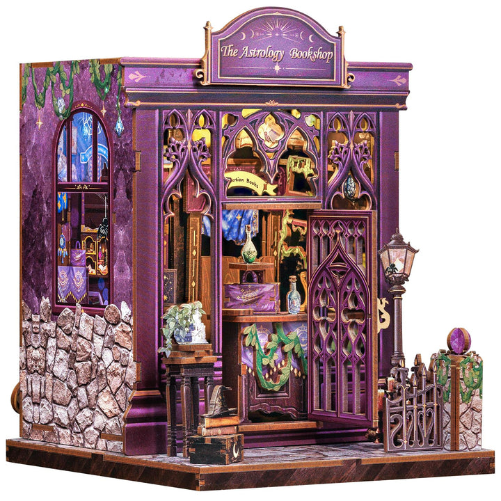 CUTEBEE Book Nook Kit – DIY Puppenhaus Häuser, Miniatur Haus Selber Bauen für Erwachsene, 3D-Holzpuz