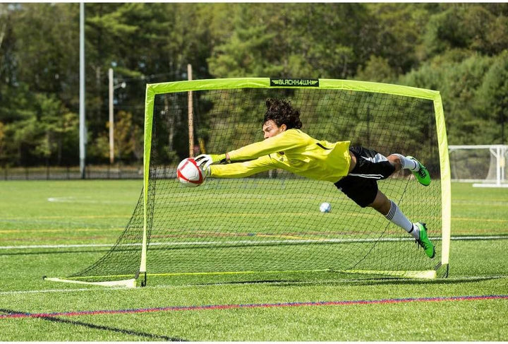 Franklin Sports Blackhawk Fussballtor für den Garten – tragbare Pop-up-Fussballnetze, Faltbare Tore