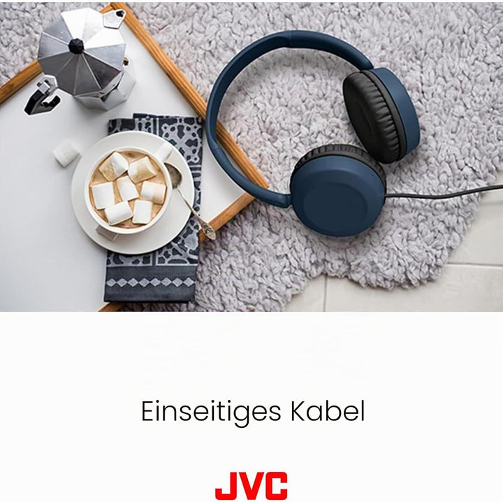 JVC HA-S31M-P - Kabelgebundener On-Ear Kopfhörer mit Mikrofon und 1-Tasten Bedienung, 30 mm Treiber,