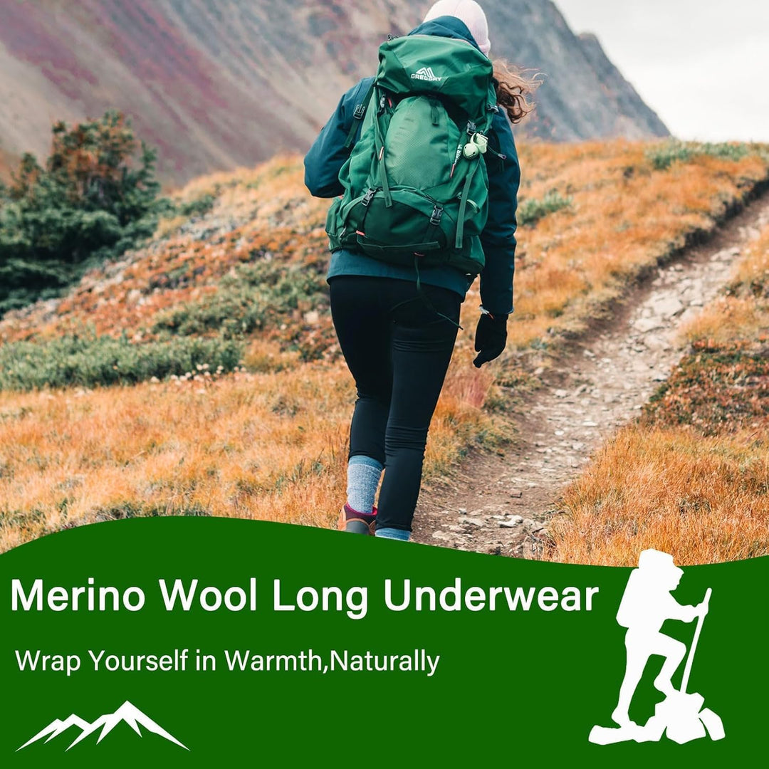 Merino Protect Leggings aus 100% Merinowolle Damen Base Layer Thermal Underwear weiche Lange Lange U
