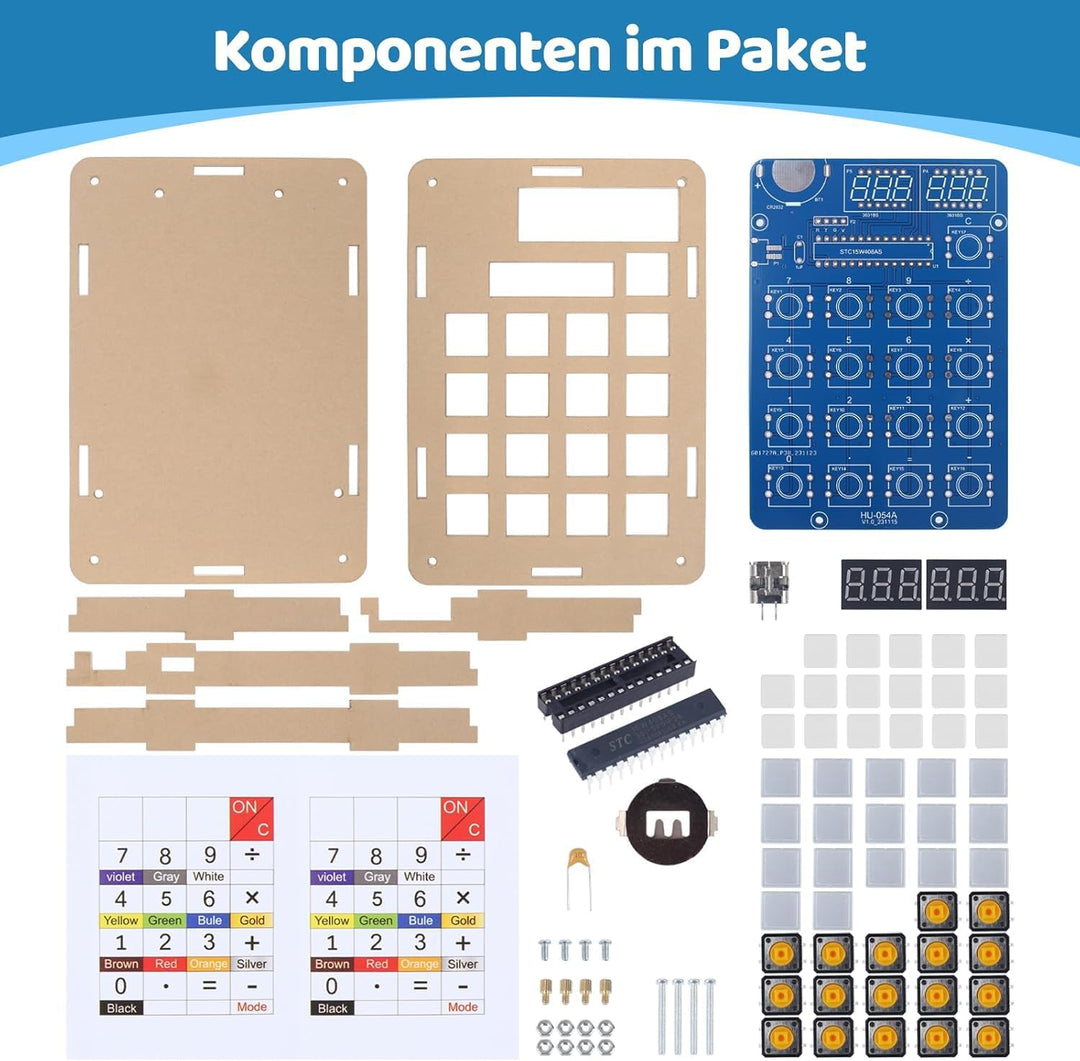 DONGKER DIY Lötübungsset, 6 Ziffern Lötprojekt Kit, DIY Löt Bausatz kit mit Display, Elektronische K