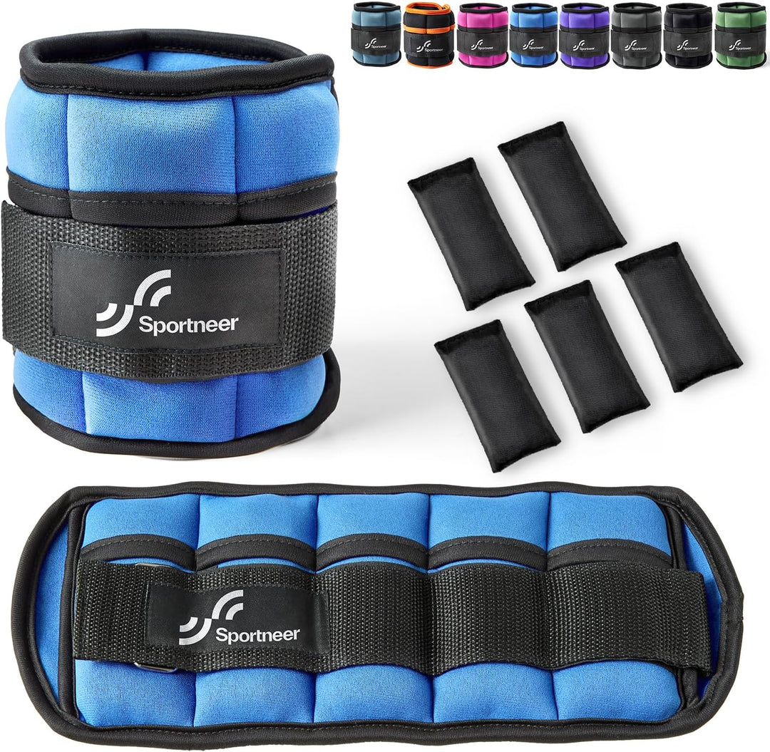 Sportneer Gewichtsmanschetten, Verstellbares Fussgelenkgewichte Set, Fuss-/Handgelenkgewicht Mansche