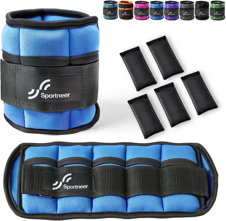 Sportneer Gewichtsmanschetten, Verstellbares Fussgelenkgewichte Set, Fuss-/Handgelenkgewicht Mansche