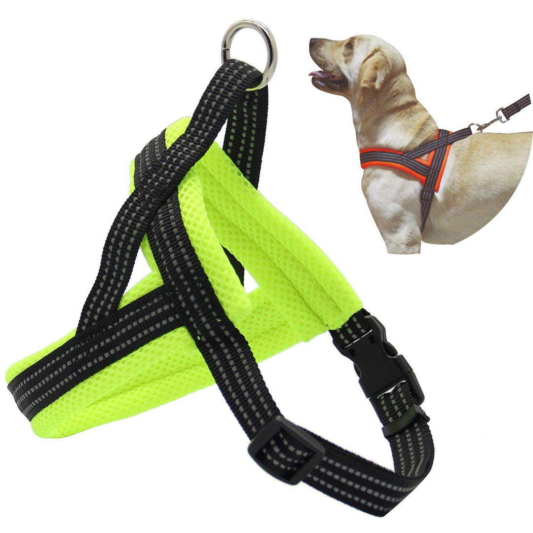 BPS® Hundegeschirr, verstellbar, 4 Grössen zur Auswahl für kleine und mittelgrosse Hunde XL Grün, XL