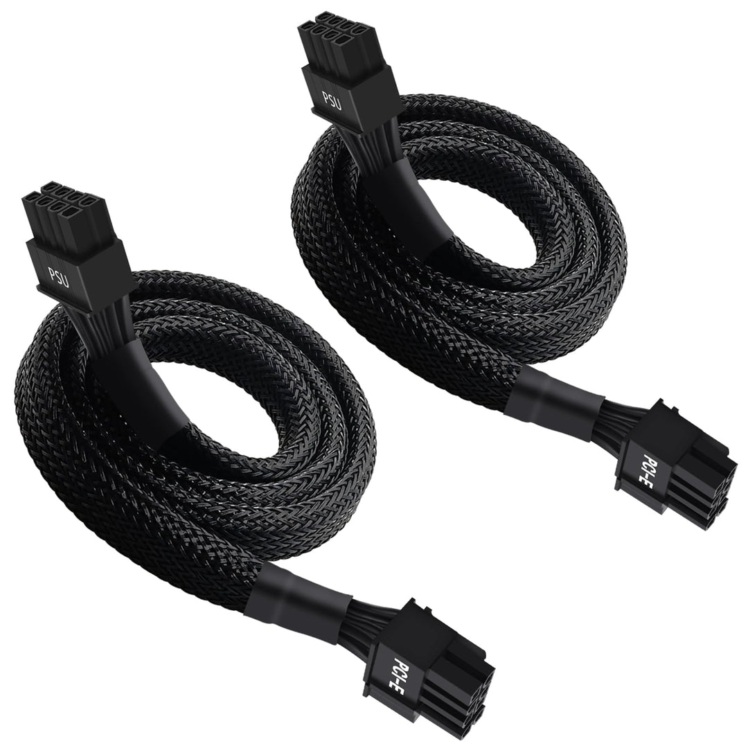 COMeap (2er-Pack) PCIe Adapterkabel für Corsair Netzteile, ATX 8-Pin (CPU) auf PCIe 8-Pin (6+2) Adap