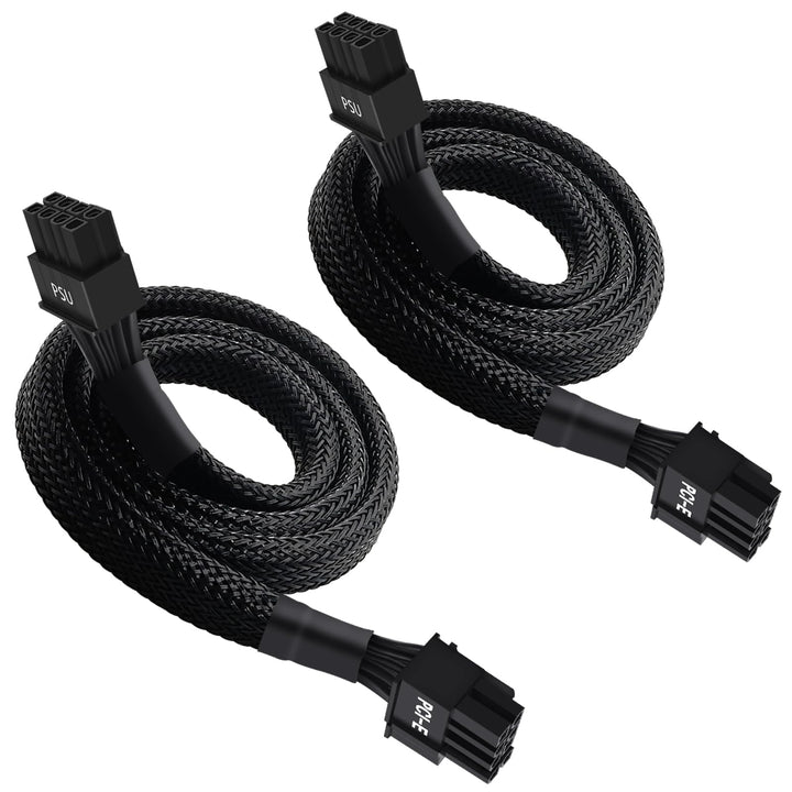 COMeap (2er-Pack) PCIe Adapterkabel für Corsair Netzteile, ATX 8-Pin (CPU) auf PCIe 8-Pin (6+2) Adap