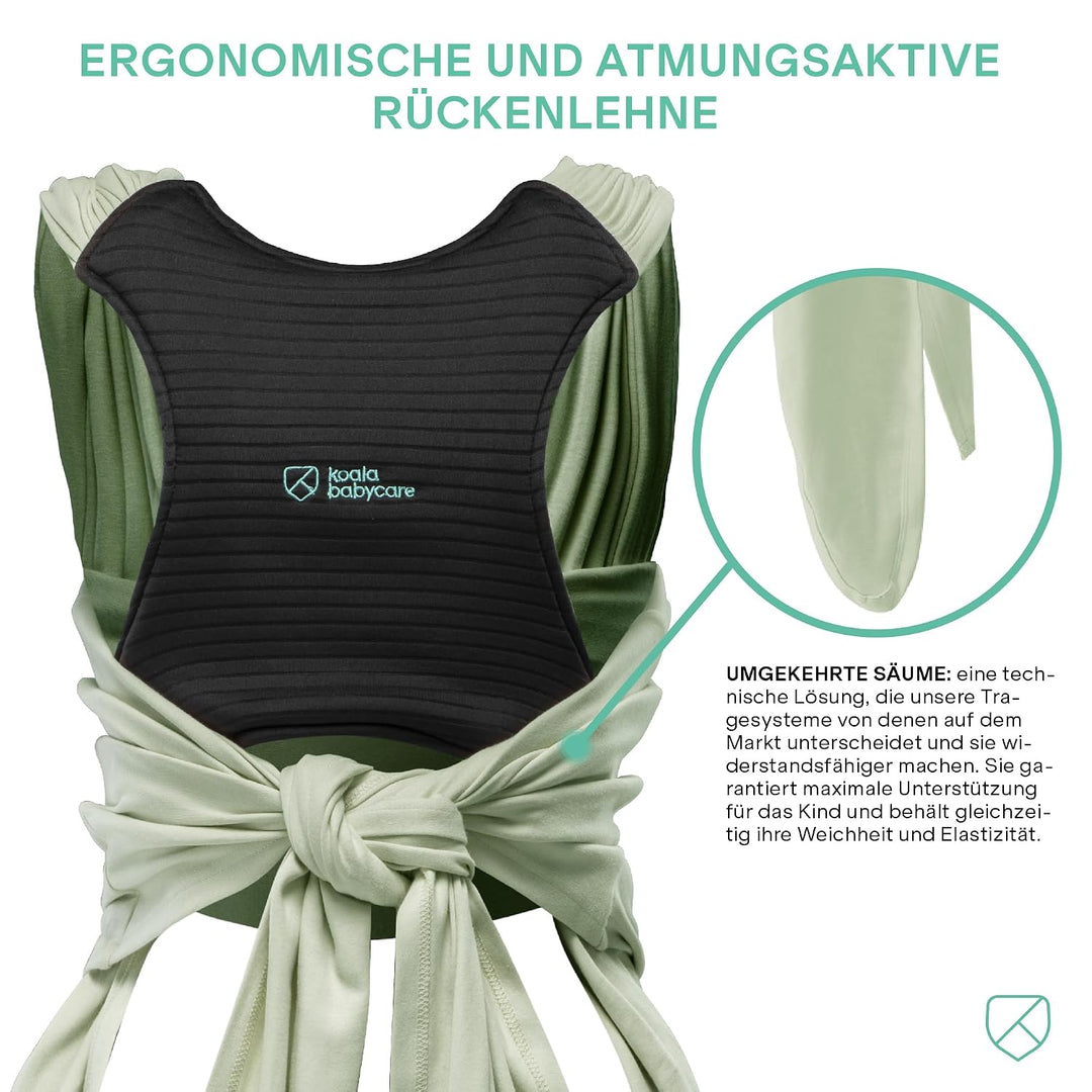 Koala Babycare Babytragetuch - Einfach anzuziehen - Elastisches Tragetuch bis zu 15 kg - Verstellbar
