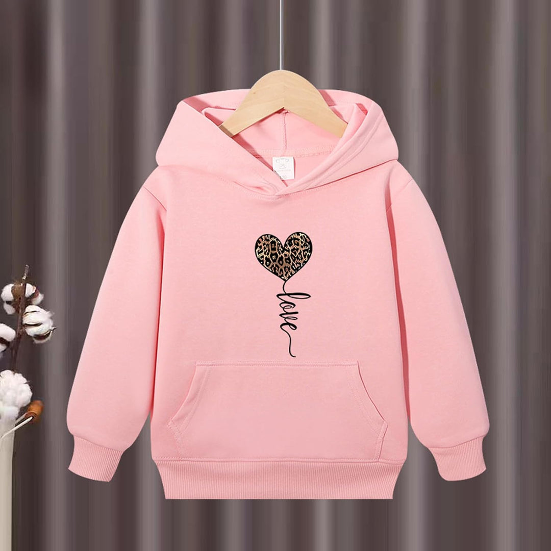 TUANMOZI Hoodie Mädchen Kapuzenpullover Leopard Drucke Sweatshirt mit Kapuzen Casual Baumwolle Pullo