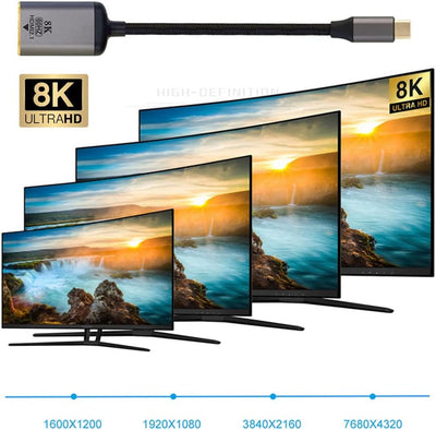 NFHK USB 4 USB-C Typ-C Quelle auf Buchse HDMI 2.0 Kabel Display 8K 60HZ UHD 4K HDMI Stecker Monitor