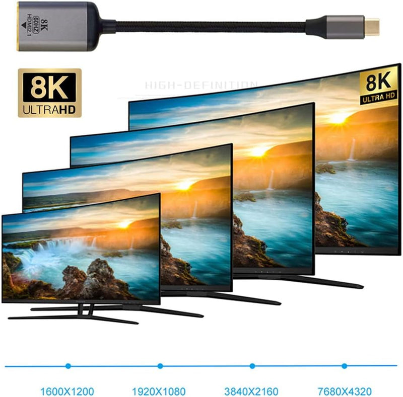 NFHK USB 4 USB-C Typ-C Quelle auf Buchse HDMI 2.0 Kabel Display 8K 60HZ UHD 4K HDMI Stecker Monitor