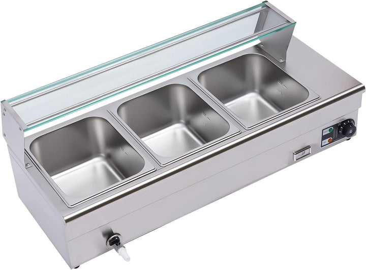 Elektrische Buffetwärmer Speisenwärmer 1/2GN Warmhalter Essenwär Buffetwärmer Elektrischer Speisenwä