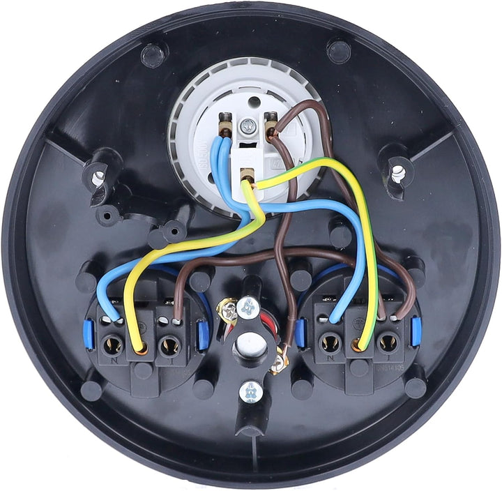 as - Schwabe as 10976 CEE Steckdoseneinsatz 230 V, 3-Fach, IP44, mit blauen Klappdeckeln &amp; Thermosch