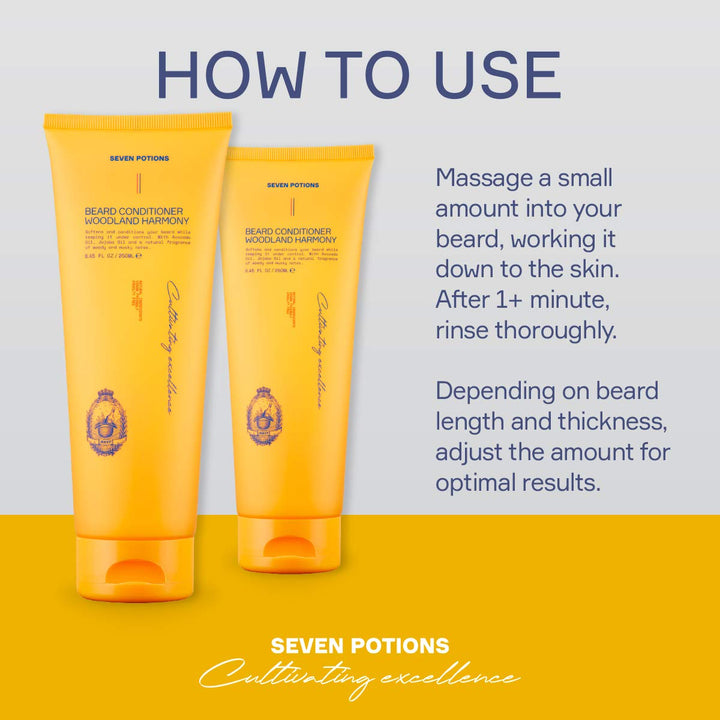 Seven Potions Bart Conditioner für Männer - Beugt Bartjucken und Schuppen vor - Natürlich, Vegan, Ti
