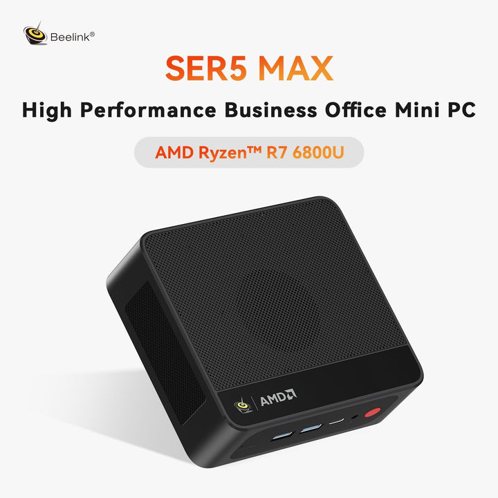 Beelink Mini PC AMD Ryzen 9 6900HX(8C/16T, bis zu 4,9GHz), SER6 Mini Computer, 32G DDR5 RAM/500GB M.