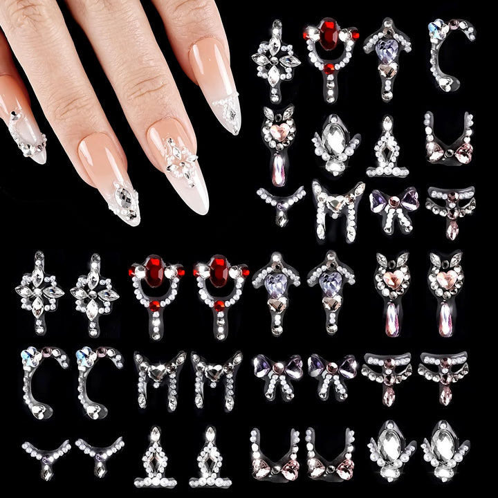 JODSONE Nagelanhänger-Bohrerset für Nägel, 24 Bohrer, erhältlich in 12 verschiedenen Designs mit Pin