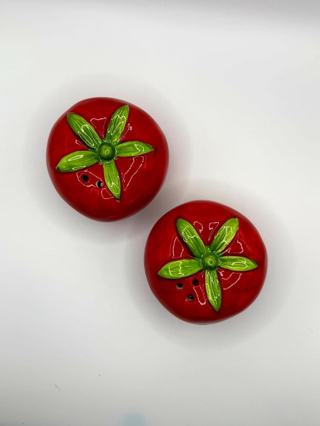 Salz- & Pfefferstreuer Set Keramik, Hühner, Tomaten, Leuchttürme, dekorativ & funktional (Tomaten),