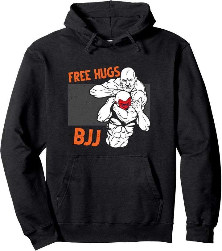 Free Hugs - Brazilian Jiu Jitsu - BJJ Martial Arts Funny MMA Pullover Hoodie