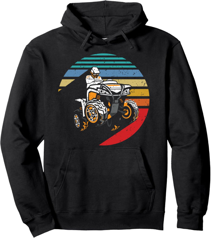 Vintage Quad Lustiges Quadfahrer ATV Geschenk Cooles Retro Pullover Hoodie