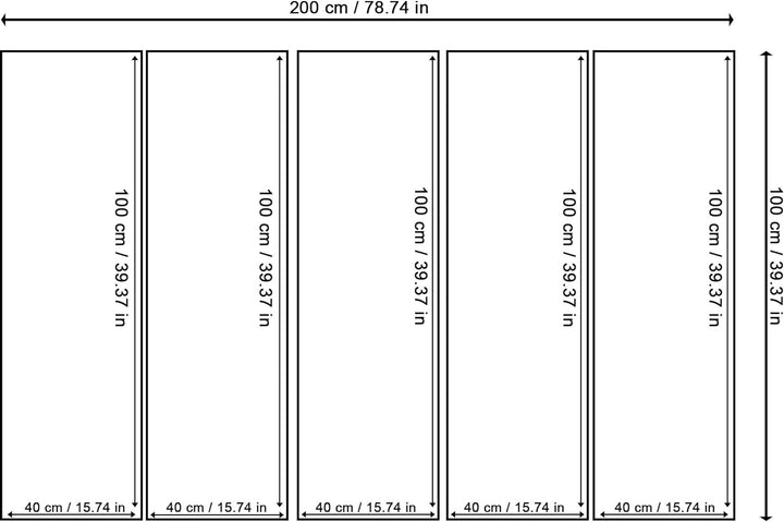 Feeby. Leinwandbild - 5 Teile - Bilder, Wand Bild, Wandbilder, Kunstdruck XXL, 5-Teilig, Typ C, 200x