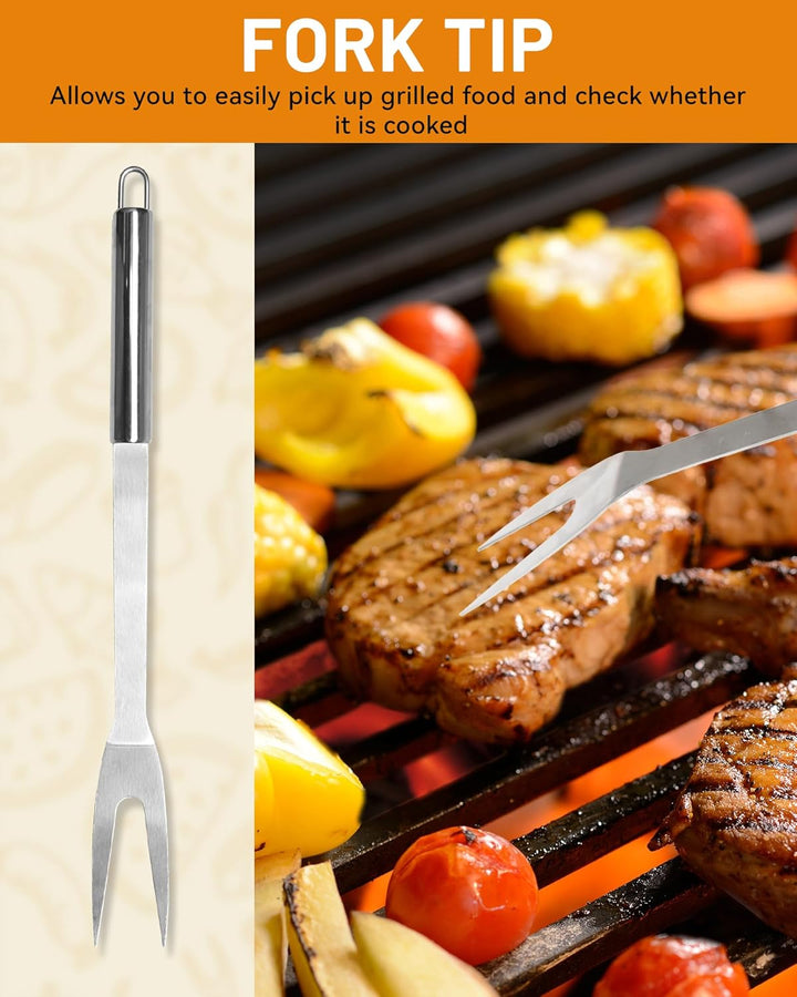 5PCS Edelstahl Grillset für Geschenk - BBQ Grillbesteck Set Edelstahl Grillzubehör-Set Grillset Für