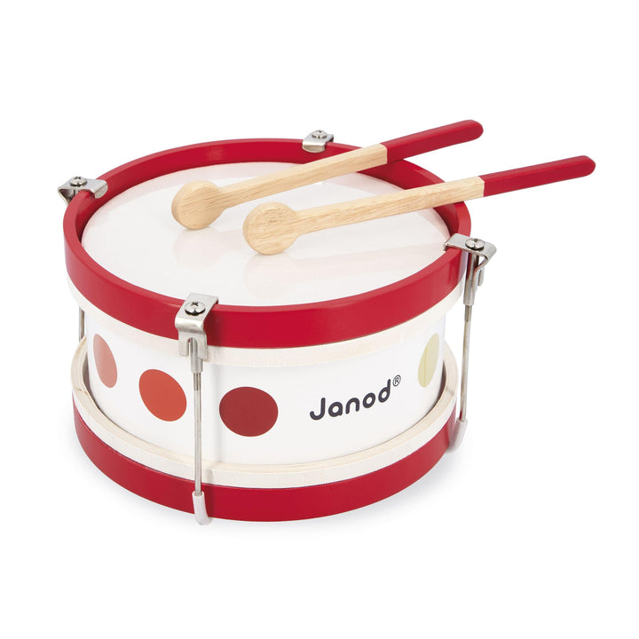 Janod - My First Confetti Holz-Trommel, Kinder-Musikinstrument, Spielzeugnachbildung und Spielzeug f