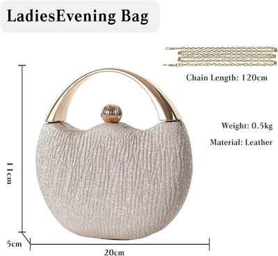 CORIOS Damen Abendtasche Funkelnd Clutch Glitzer Henkeltasche Glänzend Umhängetasche Hochzeit Brautb