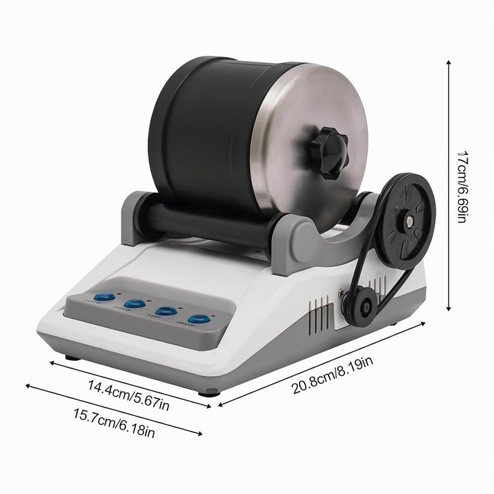 Starter Komplettes Steinpolierer Set, Rock Polierset mit 7-Tage-Timer DIY Edelsteine Poliermaschine