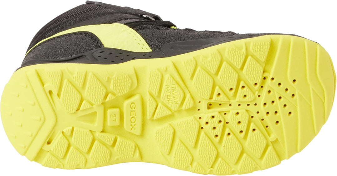 Geox Jungen J Sentiero Boy B ABX Stiefeletten 24 EU Black Lime, 24 EU Black Lime