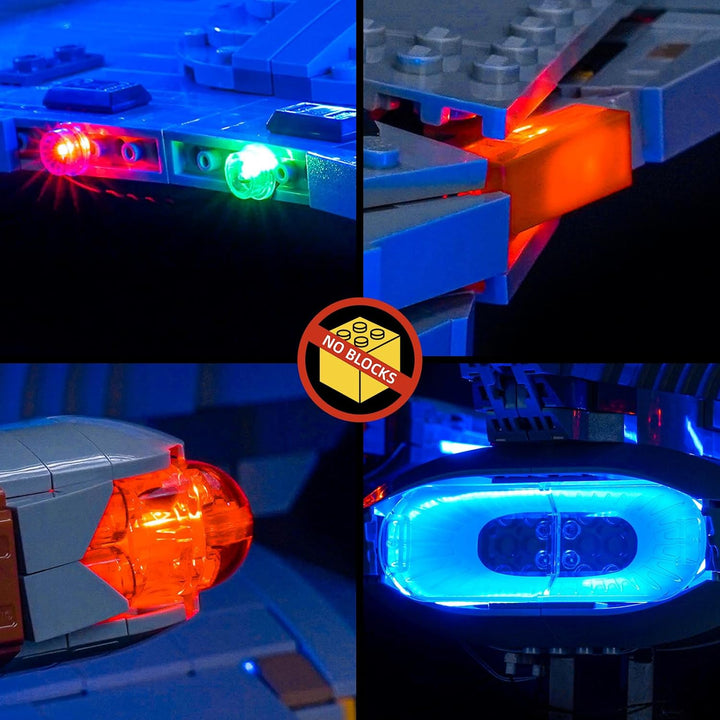 Fernbedienung Licht-Kit Kompatibel mit Lego U.S.S. Enterprise NCC-1701-D 10356 (Kein Modell), Led Be