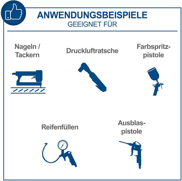 Scheppach Kompressor HC26 Druckluftkompressor | 220 l/min Ansaugleistung | 24L Kessel | 1500W | 8 ba