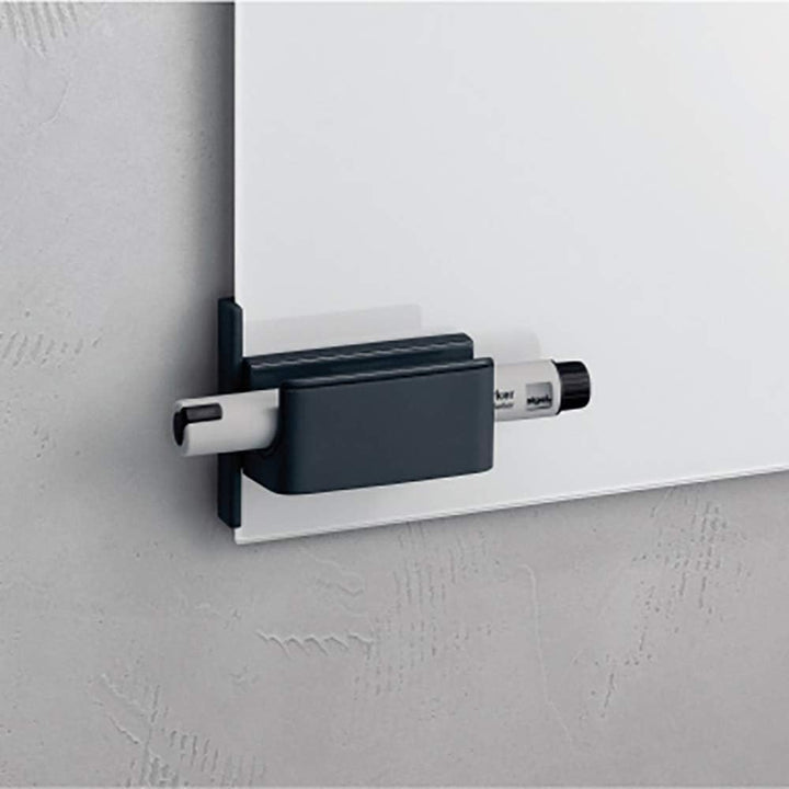 SIGEL GL800 Stiftehalter anthrazit, für Glas-Magnetboards Schwarz/Schiere Freude, Schwarz/Schiere Fr