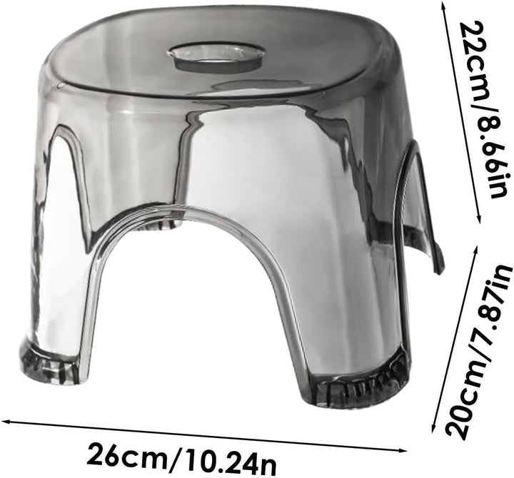 Transparenter Duschhocker, tragbar, rutschfest, wasserdicht, transparenter Hocker, klarer Sitz, Dusc