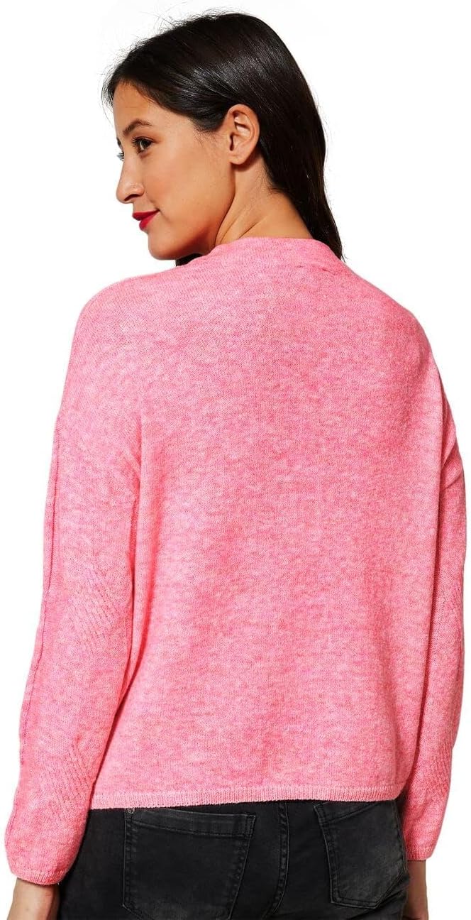 Street One Damen Pullover Weicher Mittelstrick Rosa Pink Meliert 44 Winter Rose Melange, 44 Winter R